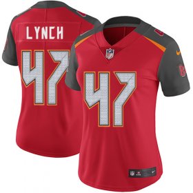 Wholesale Cheap Nike Buccaneers #47 John Lynch Red Team Color Women\'s Stitched NFL Vapor Untouchable Limited Jersey
