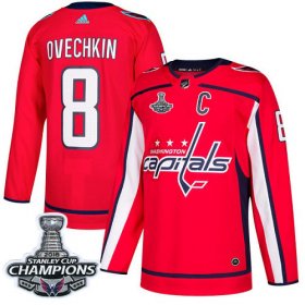 Wholesale Cheap Adidas Capitals #8 Alex Ovechkin Red Home Authentic Stanley Cup Final Champions Stitched NHL Jersey