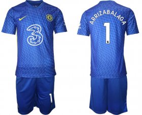 Wholesale Cheap Men 2021-2022 Club Chelsea home blue 1 Nike Soccer Jersey