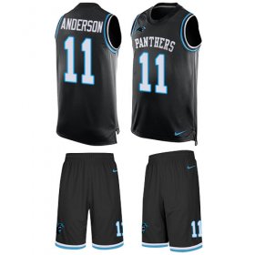 Wholesale Cheap Nike Panthers #11 Robby Anderson Black Team Color Men\'s Stitched NFL Limited Tank Top Suit Jersey