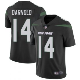 Wholesale Cheap Nike Jets #14 Sam Darnold Black Alternate Men\'s Stitched NFL Vapor Untouchable Limited Jersey