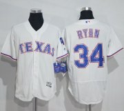 Wholesale Cheap Rangers #34 Nolan Ryan White Flexbase Authentic Collection Stitched MLB Jersey