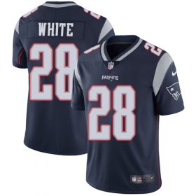 Wholesale Cheap Nike Patriots #28 James White Navy Blue Team Color Men\'s Stitched NFL Vapor Untouchable Limited Jersey