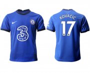Wholesale Cheap Men 2020-2021 club Chelsea home aaa version 17 blue Soccer Jerseys