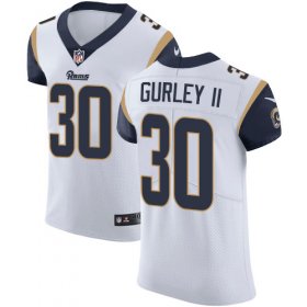 Wholesale Cheap Nike Rams #30 Todd Gurley II White Men\'s Stitched NFL Vapor Untouchable Elite Jersey