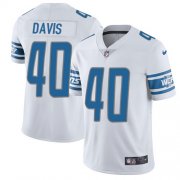 Wholesale Cheap Nike Lions #40 Jarrad Davis White Men's Stitched NFL Vapor Untouchable Limited Jersey