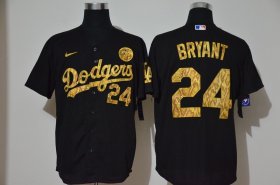 Wholesale Cheap Men\'s Los Angeles Dodgers #24 Kobe Bryant Black Camo Fashion Stitched MLB Cool Base Nike Jersey