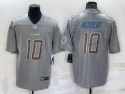 Wholesale Cheap Men's Los Angeles Chargers Justin Herbert LOGO Grey Atmosphere Fashion Vapor Untouchable Stitched Limited Jersey