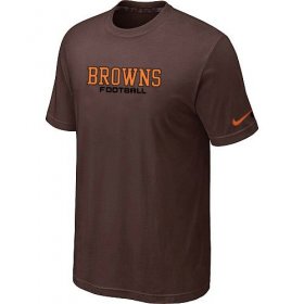 Wholesale Cheap Nike Cleveland Browns Sideline Legend Authentic Font Dri-FIT NFL T-Shirt Brown