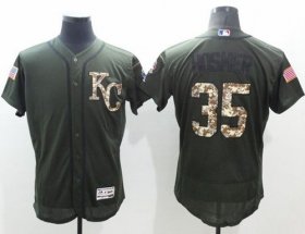 Wholesale Cheap Royals #35 Eric Hosmer Green Flexbase Authentic Collection Salute to Service Stitched MLB Jersey
