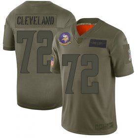 Wholesale Cheap Nike Vikings #72 Ezra Cleveland Camo Men\'s Stitched NFL Limited 2019 Salute To Service Jersey