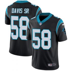 Wholesale Cheap Nike Panthers #58 Thomas Davis Sr Black Team Color Men\'s Stitched NFL Vapor Untouchable Limited Jersey