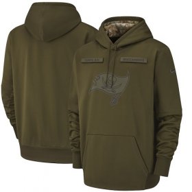 Wholesale Cheap Youth Tampa Bay Buccaneers Nike Olive Salute to Service Sideline Therma Performance Pullover Hoodie
