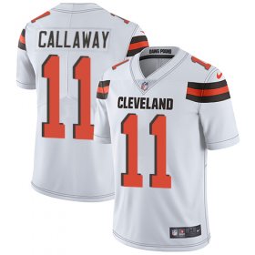 Wholesale Cheap Nike Browns #11 Antonio Callaway White Men\'s Stitched NFL Vapor Untouchable Limited Jersey