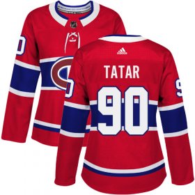 Wholesale Cheap Adidas Canadiens #90 Tomas Tatar Red Home Authentic Women\'s Stitched NHL Jersey