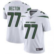 Wholesale Cheap Nike Jets #77 Mekhi Becton White Men's Stitched NFL Vapor Untouchable Limited Jersey