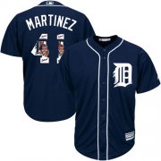 Wholesale Cheap Tigers #41 Victor Martinez Navy Blue Team Logo Fashion Stitched MLB Jersey