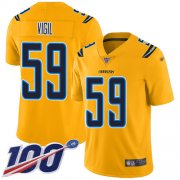 Wholesale Cheap Nike Chargers #59 Nick Vigil Gold Men's Stitched NFL Limited Inverted Legend 100th Season Jersey