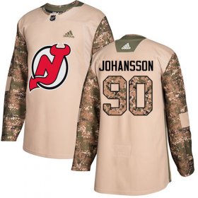 Wholesale Cheap Adidas Devils #90 Marcus Johansson Camo Authentic 2017 Veterans Day Stitched NHL Jersey