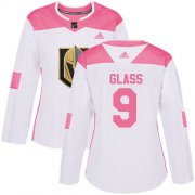 Wholesale Cheap Adidas Golden Knights #9 Cody Glass White/Pink Authentic Fashion Women's Stitched NHL Jersey