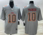 Cheap Men's Kansas City Chiefs #10 Isiah Pacheco Gray Atmosphere Fashion Stitched Jersey