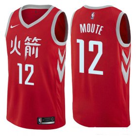 Wholesale Cheap Houston Rockets #12 Luc Mbah a Moute Red Nike NBA Men\'s Stitched Swingman Jersey City Edition