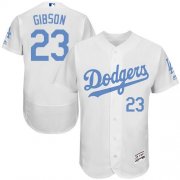 Wholesale Cheap Dodgers #23 Kirk Gibson White Flexbase Authentic Collection Father's Day Stitched MLB Jersey