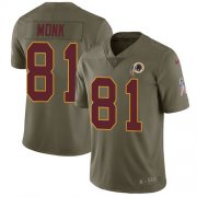 Wholesale Cheap Nike Redskins #81 Art Monk Olive Men's Stitched NFL Limited 2017 Salute to Service Jersey