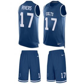 Wholesale Cheap Nike Colts #17 Philip Rivers Royal Blue Team Color Men\'s Stitched NFL Limited Tank Top Suit Jersey