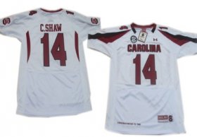 Wholesale Cheap South Carolina Gamecocks #14 Connor Shaw White Jersey