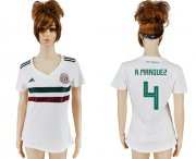 Wholesale Cheap Women's Mexico #4 R.Marquez Away Soccer Country Jersey