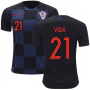 Wholesale Cheap Croatia #21 Vida Away Soccer Country Jersey