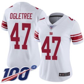 Wholesale Cheap Nike Giants #47 Alec Ogletree White Women\'s Stitched NFL 100th Season Vapor Limited Jersey