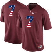 Wholesale Cheap Stanford Cardinal No.7 Red USA Flag College Football Limited Jersey
