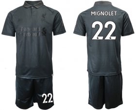 Wholesale Cheap Liverpool #22 Mignolet Black Soccer Club Jersey