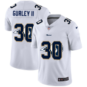 Wholesale Cheap Los Angeles Rams #30 Todd Gurley II White Men's Nike Team Logo Dual Overlap Limited NFL Jersey