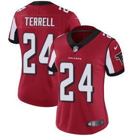 Wholesale Cheap Nike Falcons #24 A.J. Terrell Red Team Color Women\'s Stitched NFL Vapor Untouchable Limited Jersey