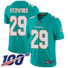 Wholesale Cheap Nike Dolphins #29 Minkah Fitzpatrick Aqua Green Team Color Men\'s Stitched NFL 100th Season Vapor Limited Jersey