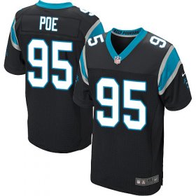 Wholesale Cheap Nike Panthers #95 Dontari Poe Black Team Color Men\'s Stitched NFL Elite Jersey