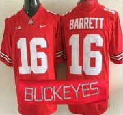 Wholesale Cheap Ohio State Buckeyes #16 J.T. Barrett Red 2015 College Football Nike Limited Jersey
