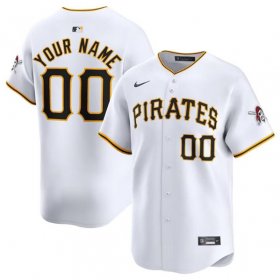 Cheap Men\'s Pittsburgh Pirates Active Player Custom White Home Limited Baseball Stitched Jersey