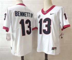 Wholesale Cheap Men\'s Georgia Bulldogs #13 Stetson Bennett IV White 2022 Vapor Untouchable Stitched Nike NCAA Jersey