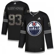 Wholesale Cheap Adidas Oilers #93 Ryan Nugent-Hopkins Black Authentic Classic Stitched NHL Jersey