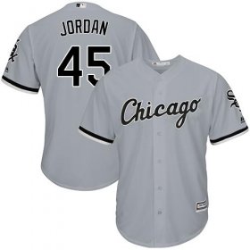 Wholesale Cheap White Sox #45 Michael Jordan Grey Road Cool Base Stitched Youth MLB Jersey