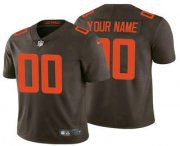Wholesale Cheap Men's Cleveland Browns Customized 2020 New Brown Vapor Untouchable NFL Stitched Limited Jersey