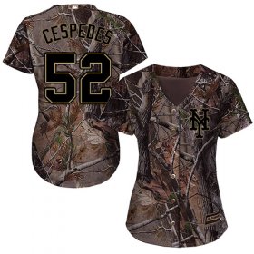 Wholesale Cheap Mets #52 Yoenis Cespedes Camo Realtree Collection Cool Base Women\'s Stitched MLB Jersey