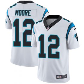 Wholesale Cheap Nike Panthers #12 DJ Moore White Men\'s Stitched NFL Vapor Untouchable Limited Jersey