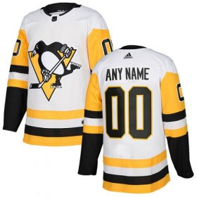Wholesale Cheap Men\'s Adidas Penguins Personalized Authentic White Road NHL Jersey