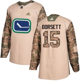 Wholesale Cheap Adidas Canucks #15 Derek Dorsett Camo Authentic 2017 Veterans Day Stitched NHL Jersey