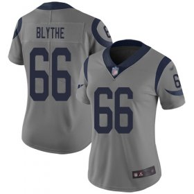 Wholesale Cheap Nike Rams #66 Austin Blythe Gray Women\'s Stitched NFL Limited Inverted Legend Jersey
